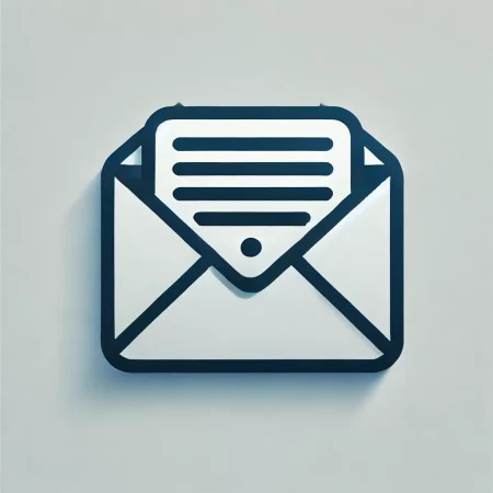 DALL·E 2024-09-02 20.44.12 - A full-scale, flat envelope icon suitable for a 'Contact Us' section, without any text. The envelope should be designed with clean, straight lines, us